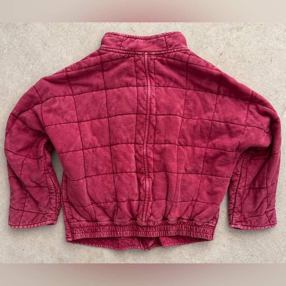 Free People Dolman Quilted Puffer Jacket - Deep Red - Picture 2 of 3